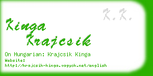 kinga krajcsik business card